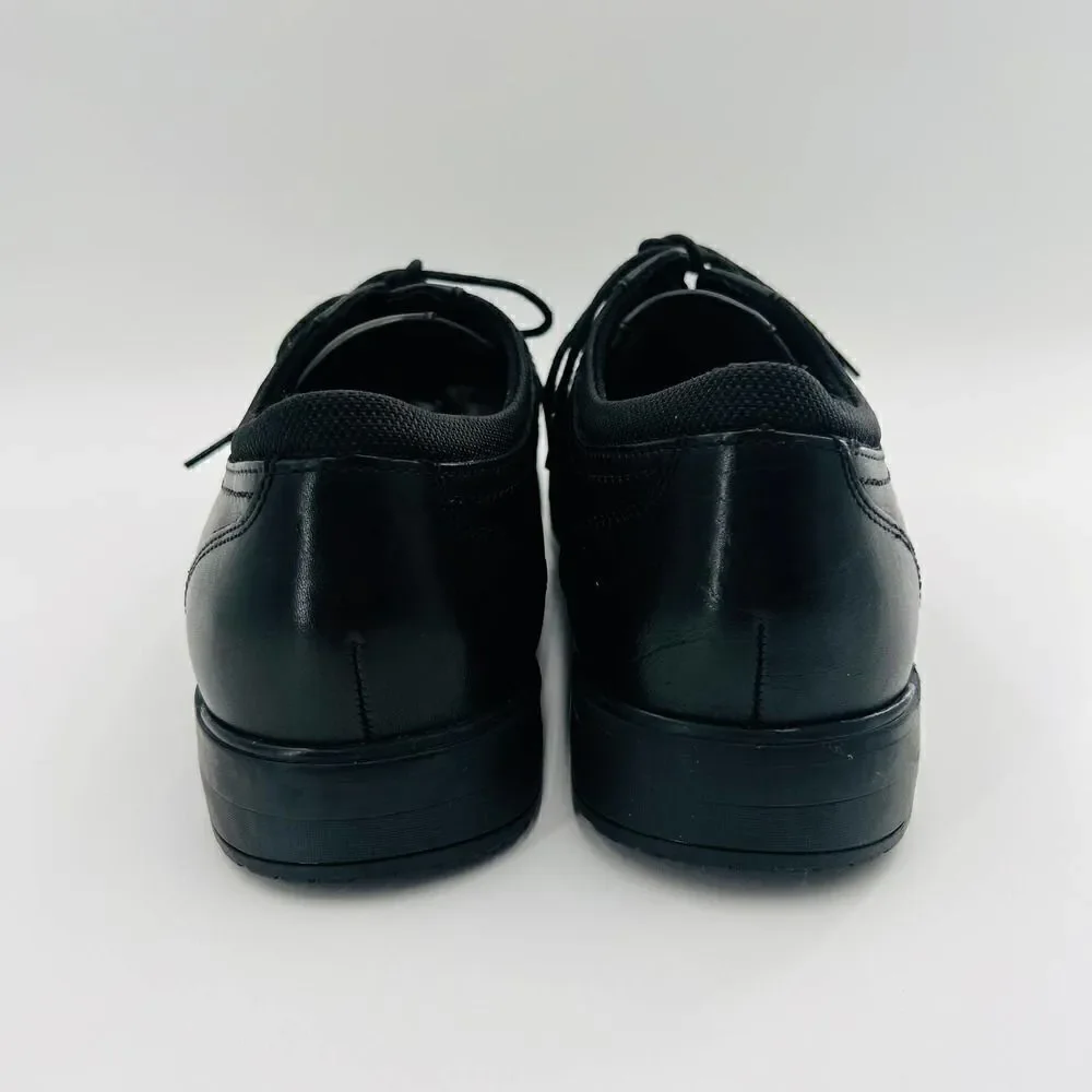 Rockport Trutrech Bryant Plain Toe Oxford Black Leather Shoe Size 11 NWOB